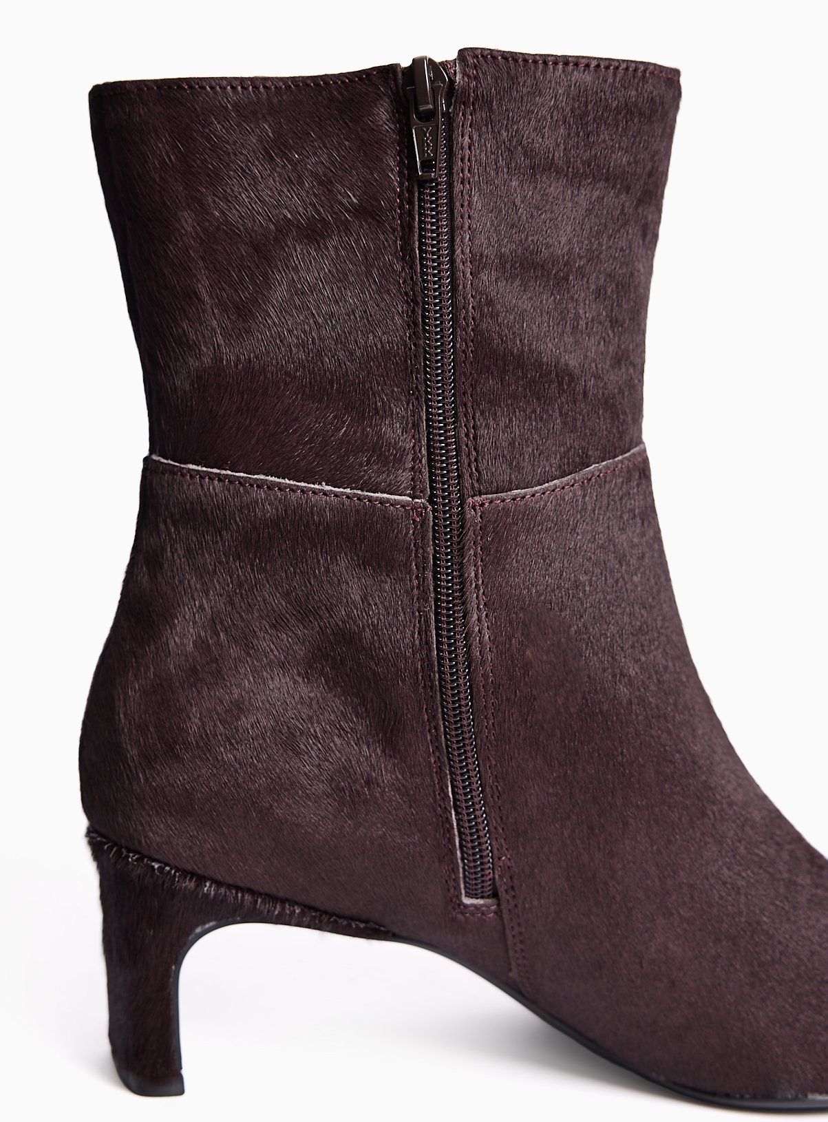 Dark Red Pony Ankle Boots 6 - Image 3 thumbnail
